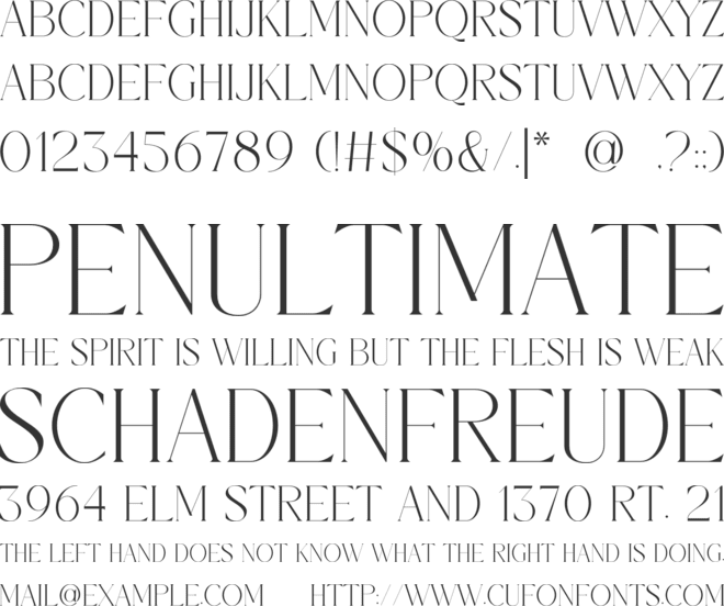 Kostel font preview
