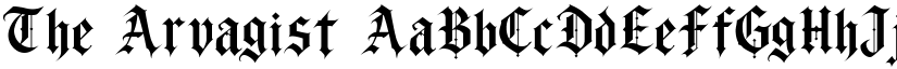 The Arvagist font
