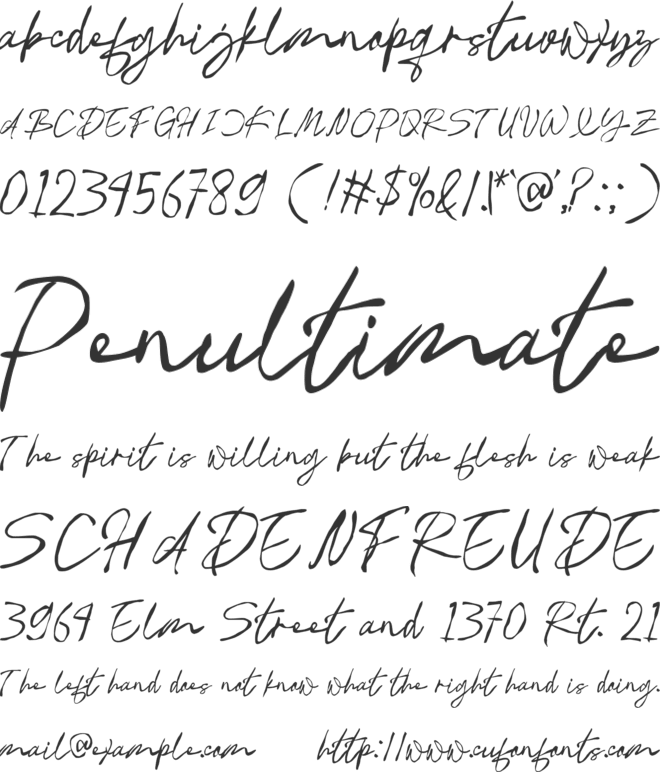 Ketingal font preview