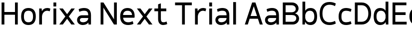 Horixa Next Trial font