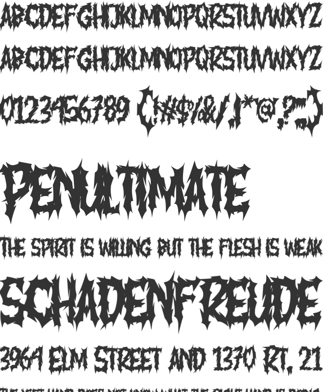 BACOK KABEH font preview