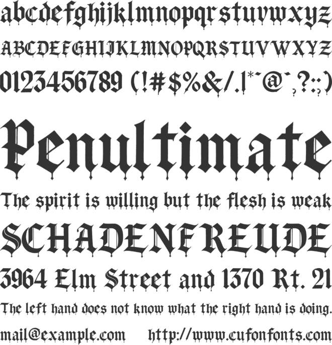 Grimoire Noire font preview