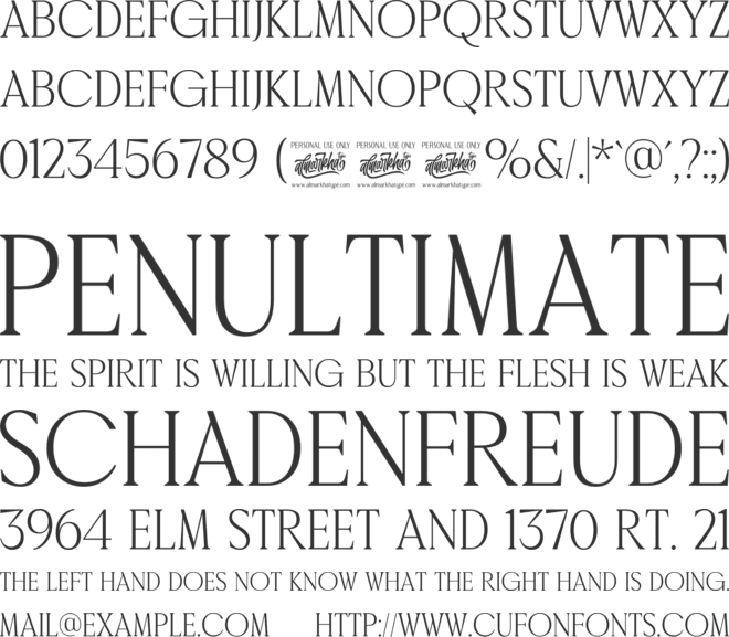 Classic Gallery font preview