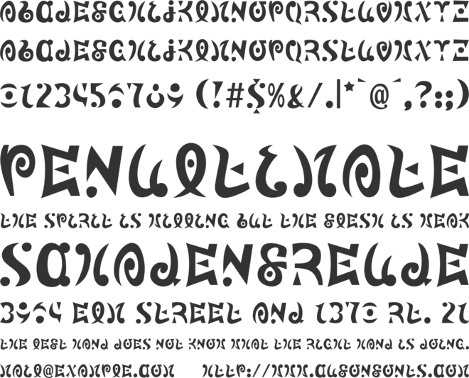 Mofurunic font preview