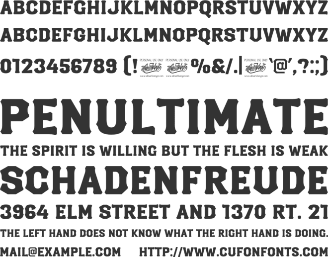 Unthroned font preview
