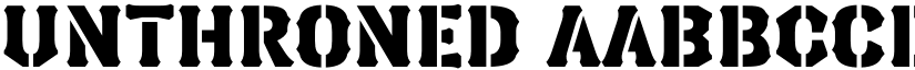 Unthroned font