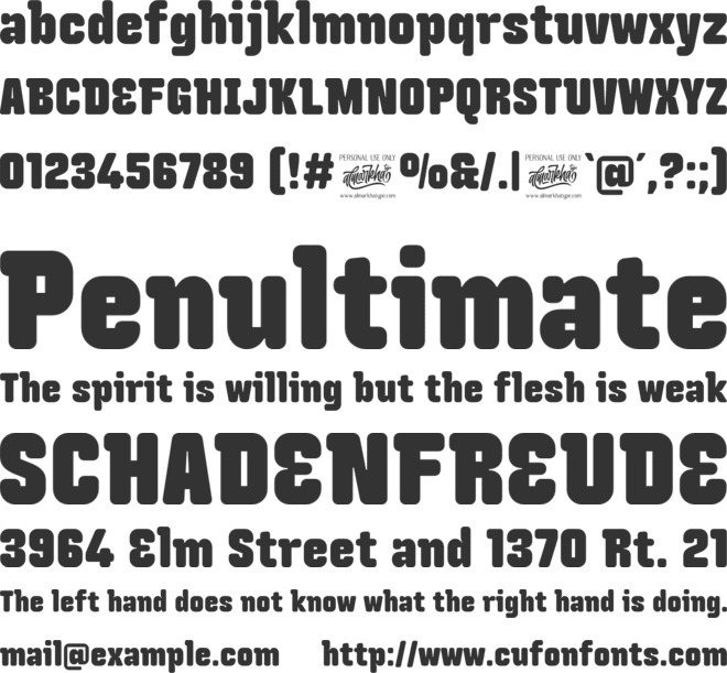 Caramoo font preview