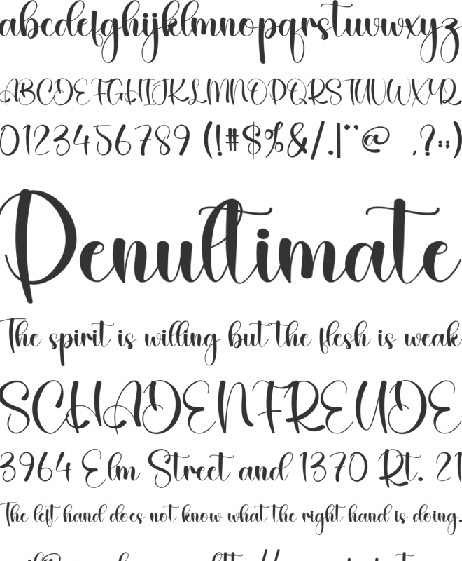 Darling California font preview