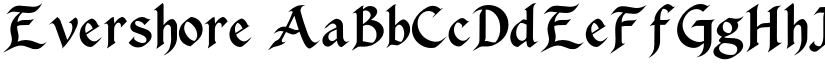 Evershore font