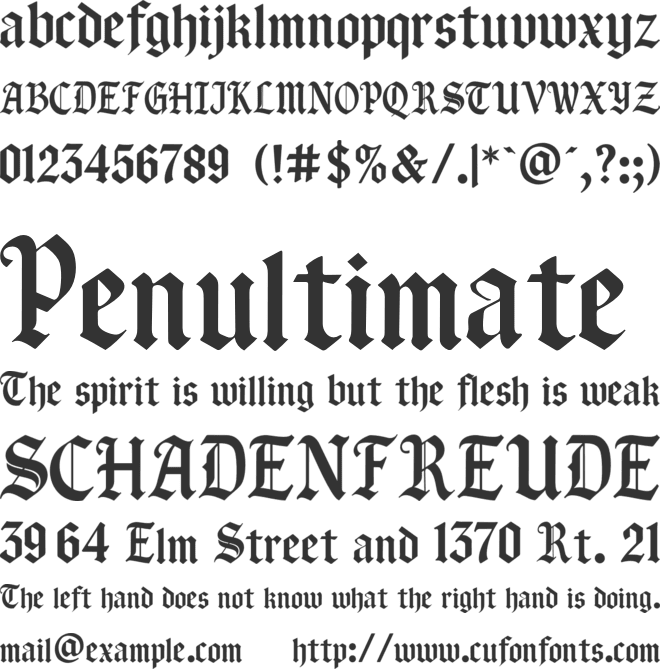 Eisenkraft font preview