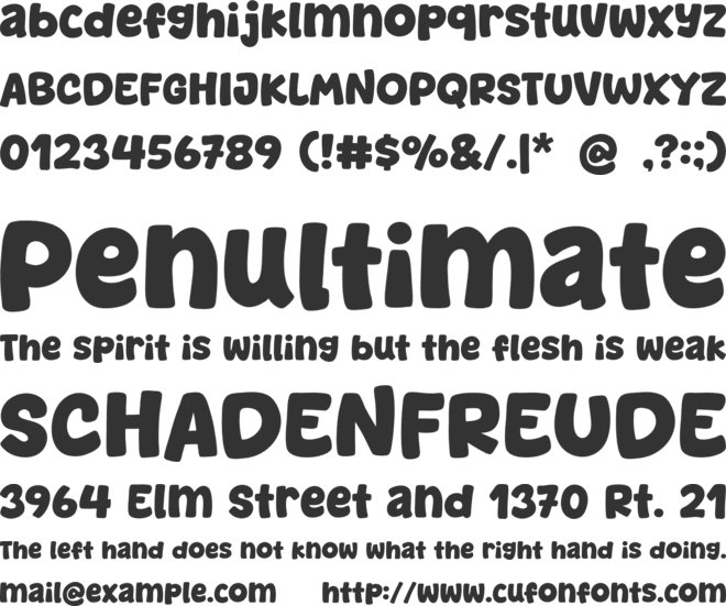 Matcha Squishy font preview