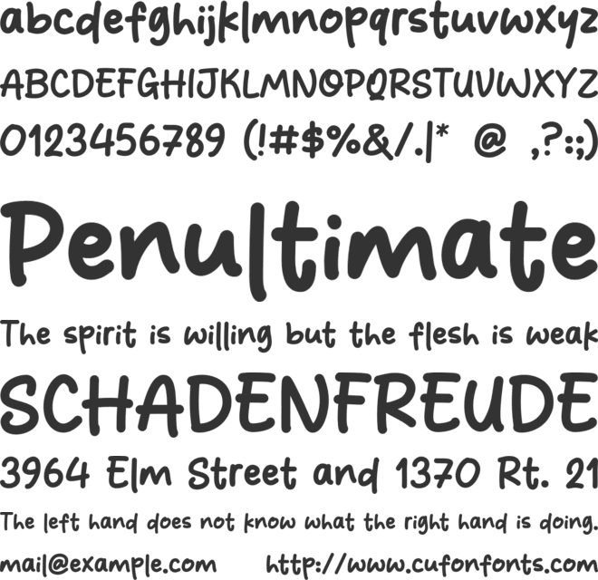Orange Squishy font preview