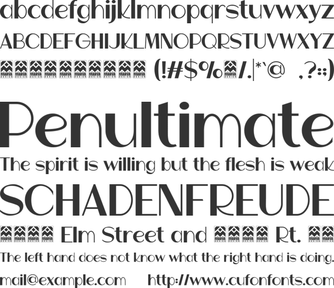 DEARMAS font preview