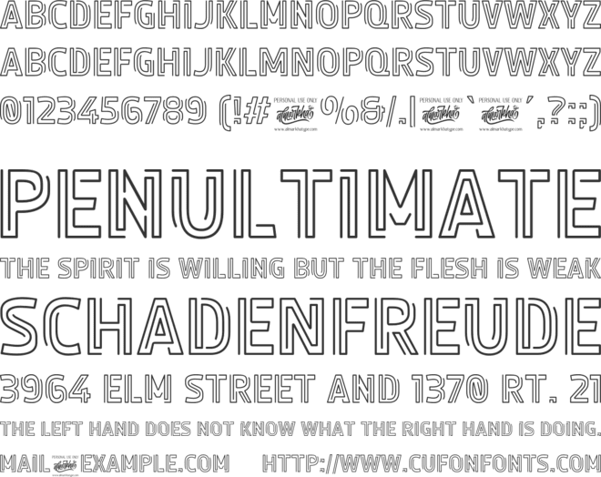 Starlux font preview