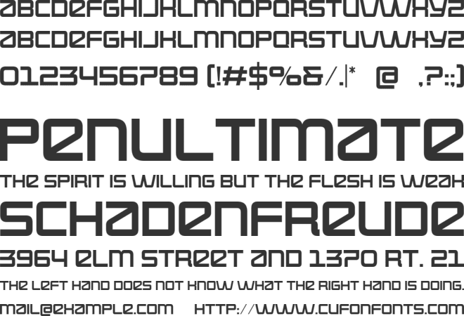 Neotech font preview