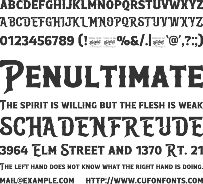 Royal Treasure font preview