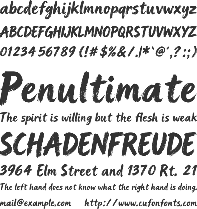 Moonbrush Personal Use Only font preview