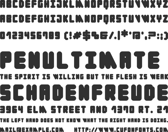 Cylinder font preview