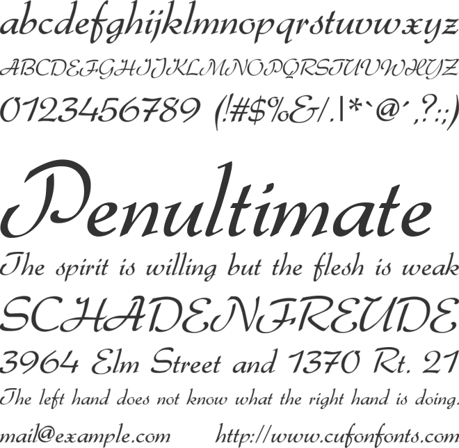 Gabrielle font preview