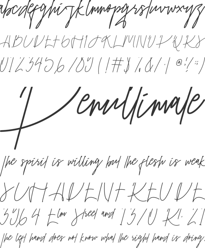 Kimbella Signature font preview