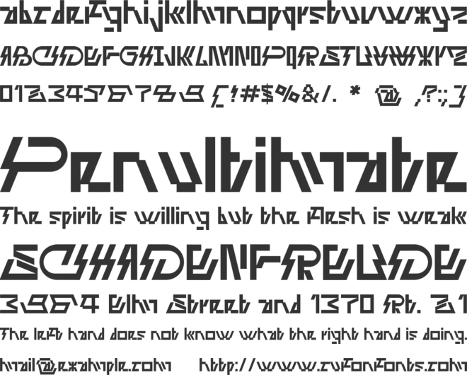 Kalcer Cremind font preview