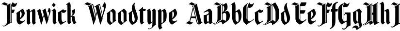 Fenwick Woodtype font