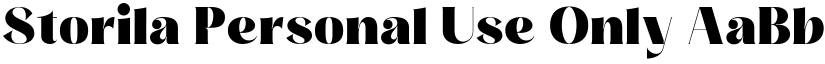Storila Personal Use Only font