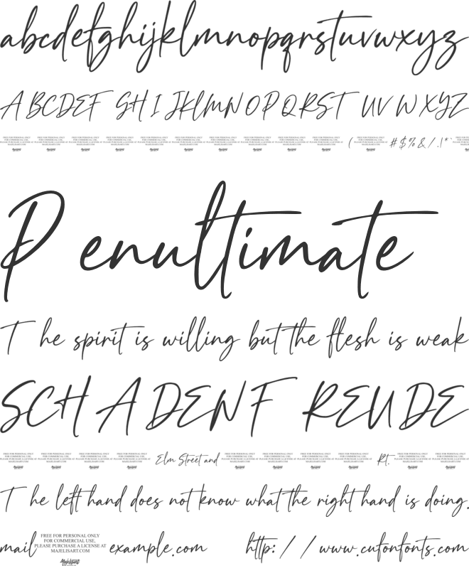 Sitinaja font preview