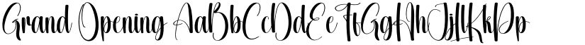 Grand Opening font