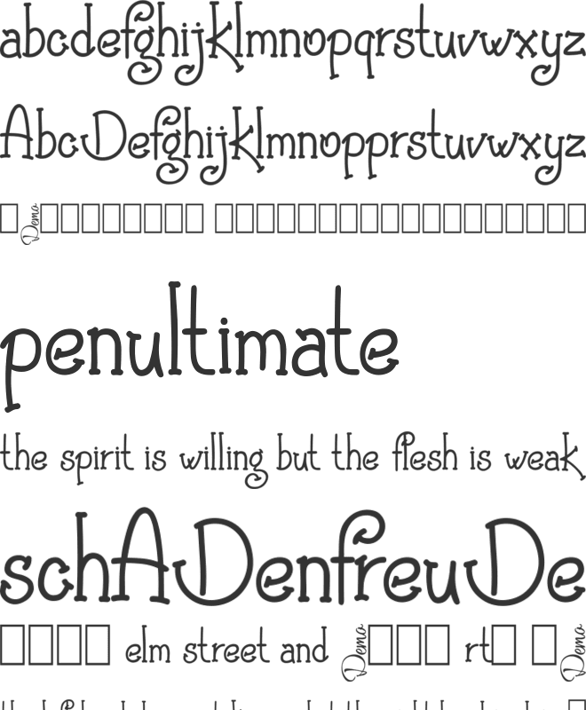 Agrifan font preview