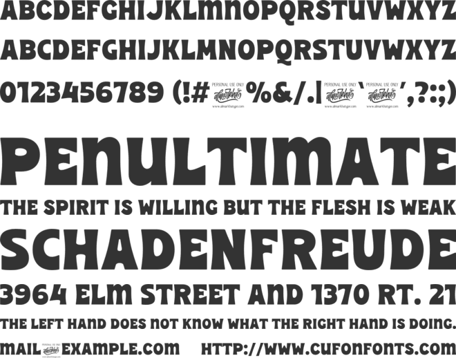 Nineties Scooter font preview