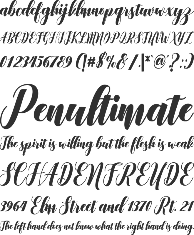 Denmahis font preview