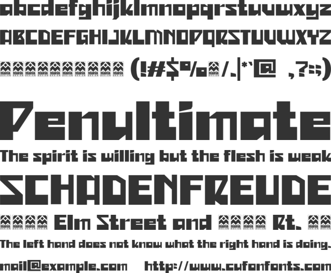 Blockhide font preview