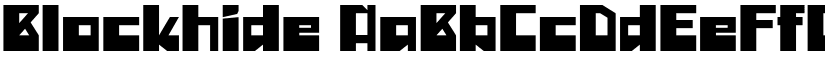 Blockhide font