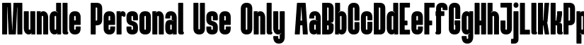 Mundle Personal Use Only font download