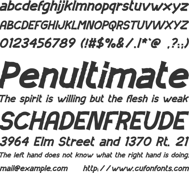 Goody font preview