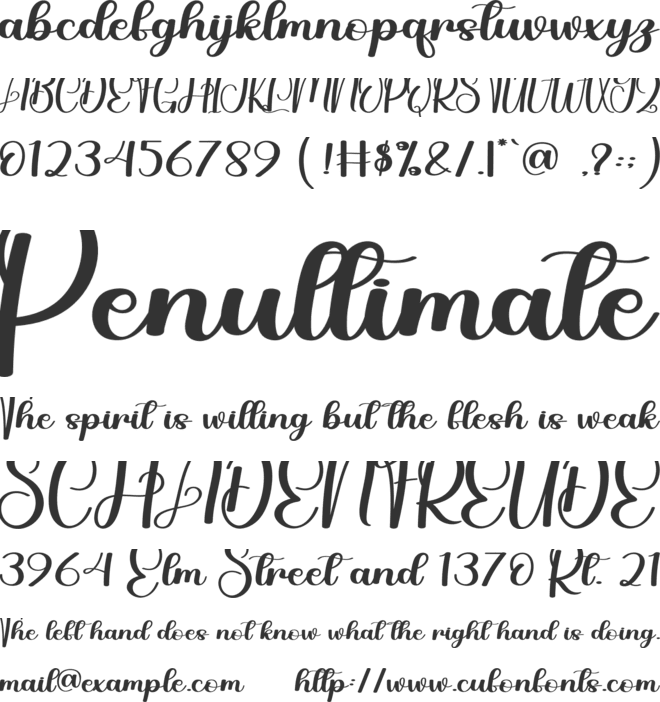Quick font preview