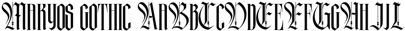 Makyos gothic font