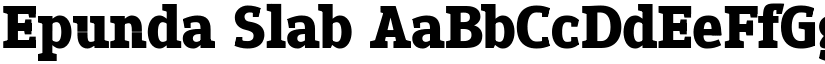 Epunda Slab font