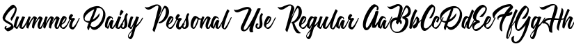 Summer Daisy Personal Use Regular font