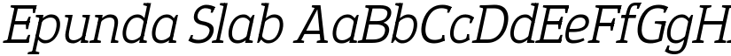 Epunda Slab font