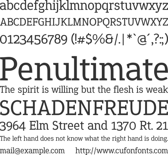 Epunda Slab font preview