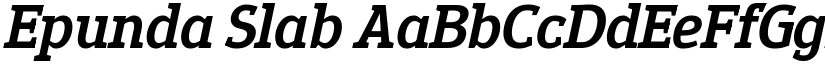 Epunda Slab font
