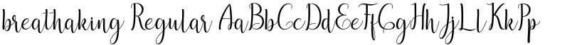 breathaking Regular font