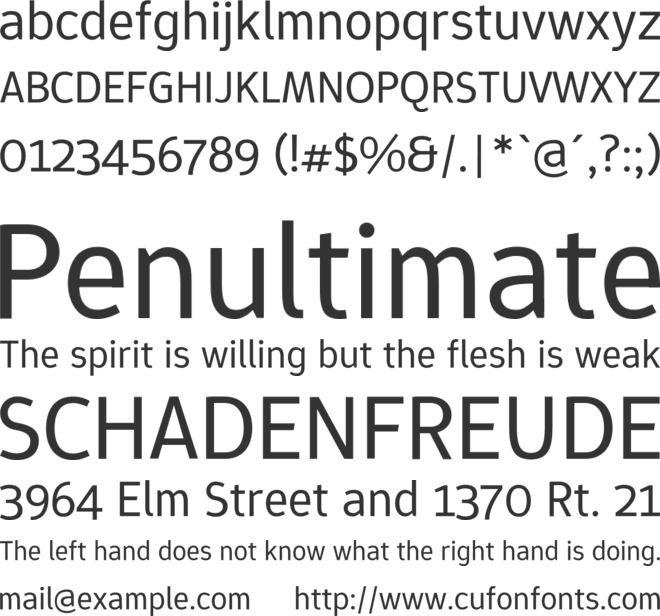Epunda Sans font preview