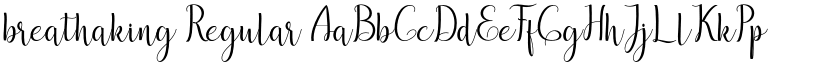 breathaking Regular font