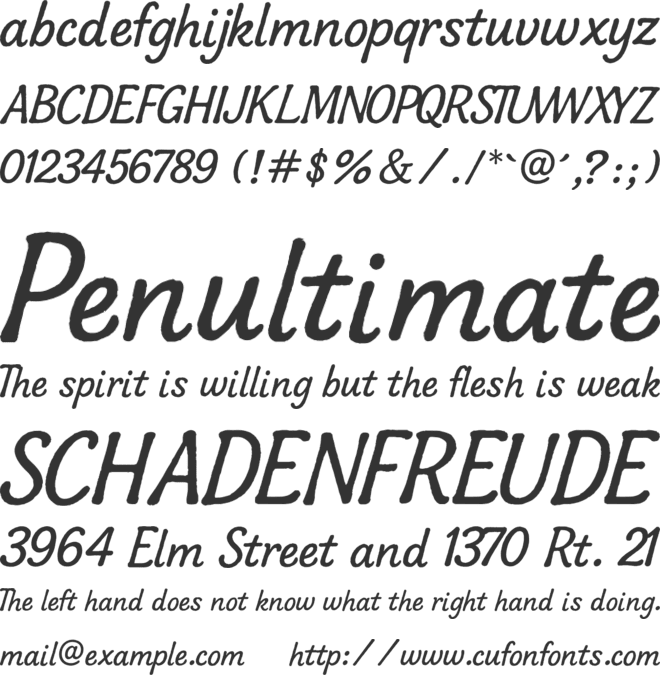 Maple Shore font preview