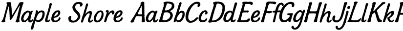 Maple Shore font