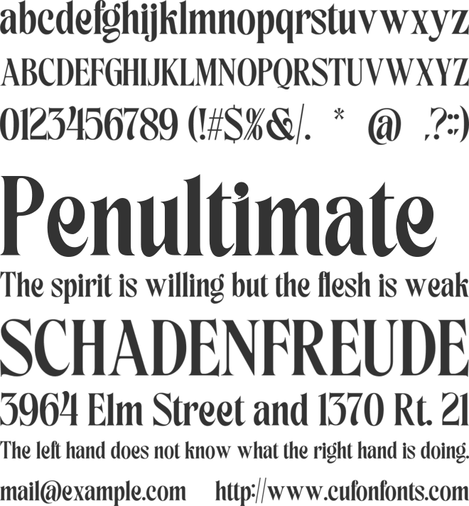 Aurelia Diamond font preview