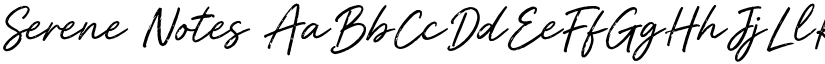 Serene Notes font